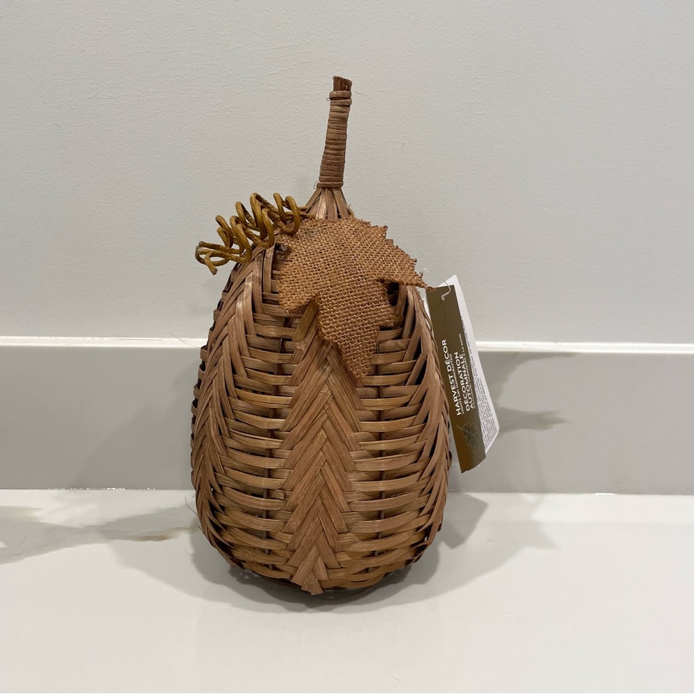 NEW Wicker Light Up Decorative Pumpkin